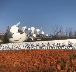 2021年万达白钢足球雕塑